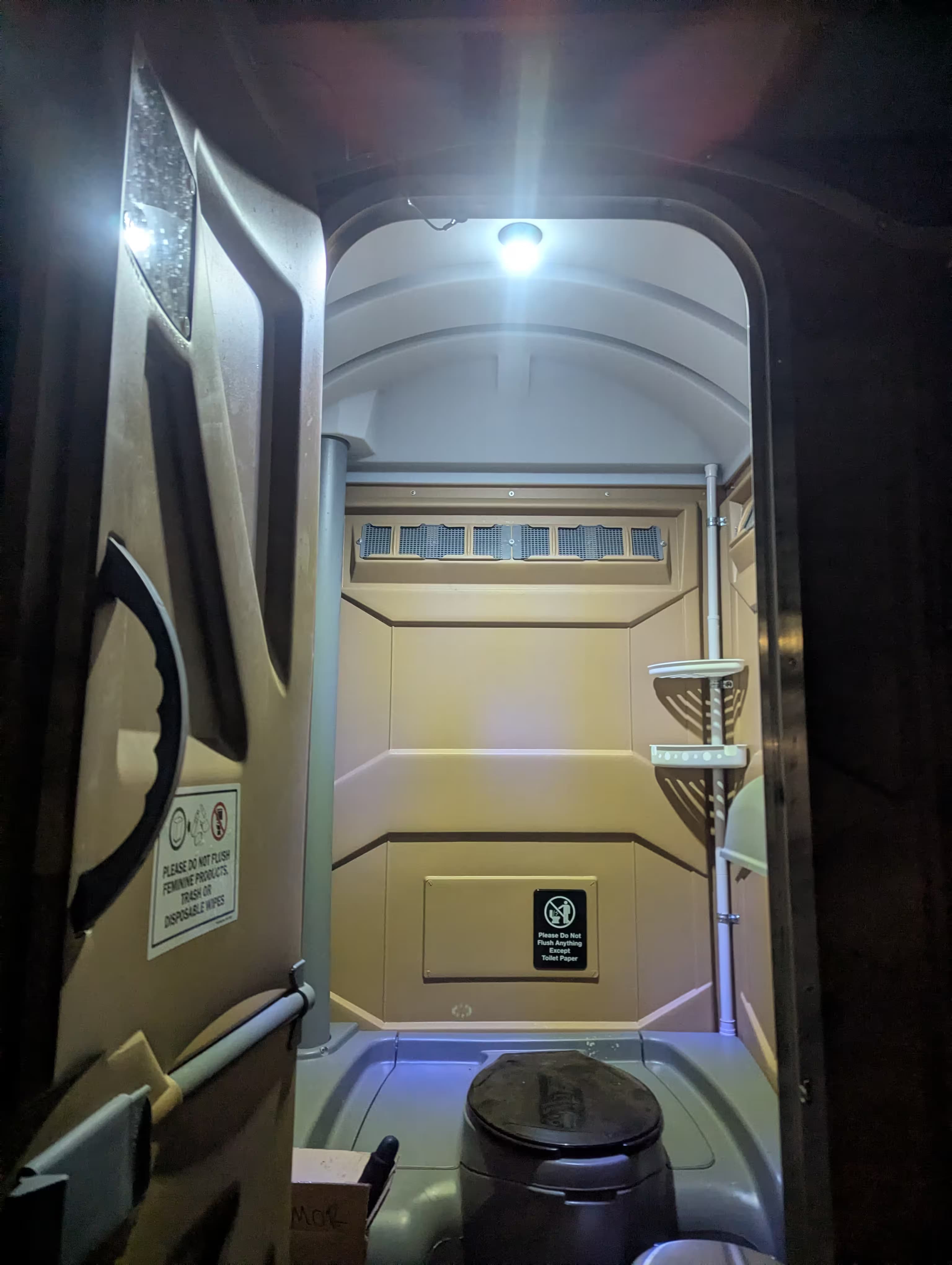 Solar lights to illuminate the unit at night